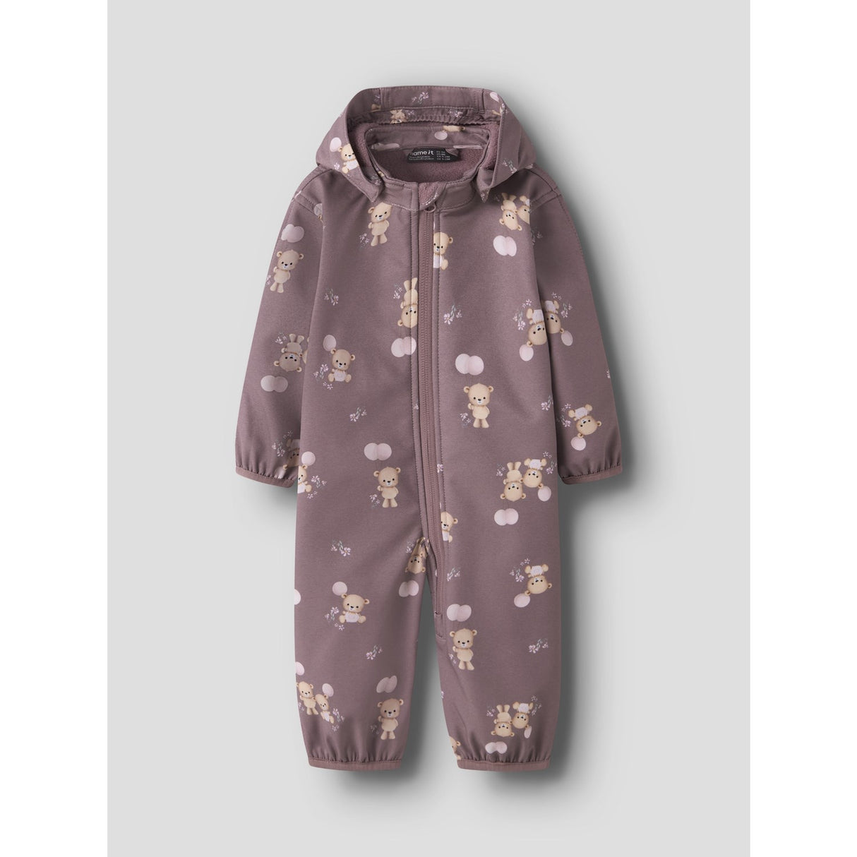 Name It Wistful Mauve Balloon Teddy Nbfalfa08 Softshell Dräkt AOP Fo