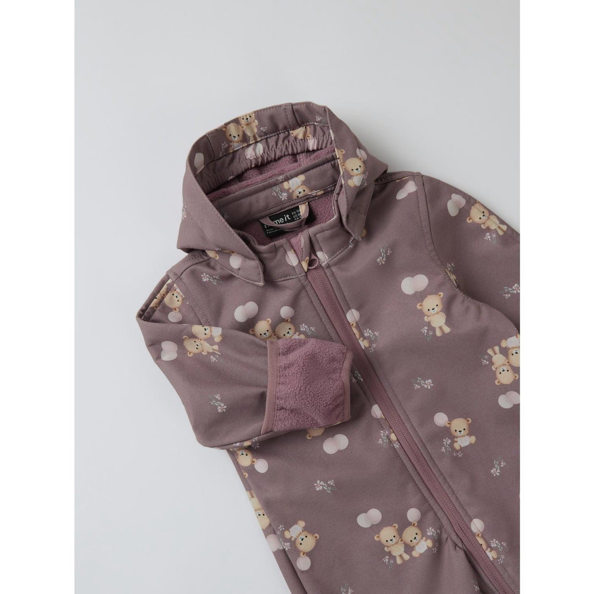 Name It Wistful Mauve Balloon Teddy Nbfalfa08 Softshell Dräkt AOP Fo