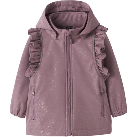 Name It Wistful Mauve Nmfalfa08 Softshell Jacka Frill Foil Fo