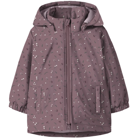 Name It Wistful Mauve Petite Flower Nmfmaxi Jacka Pa AOP Noos