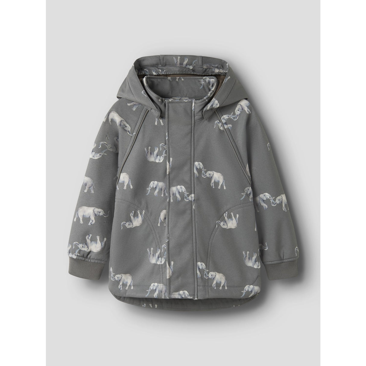 Name It Quiet Shade Elephant Nmmalfa08 Softshell Jacka AOP Fo1