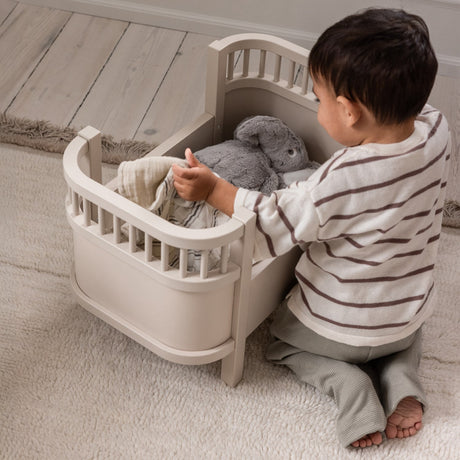 Sebra Birchbark Rose Doll's Säng Och Madras