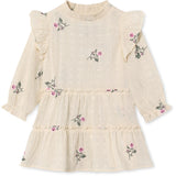 Fliink Sandshell Dobby Ls Rose Embr Klänning