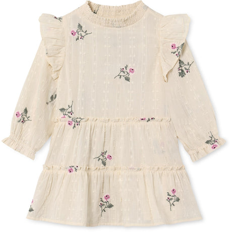 Fliink Sandshell Dobby Ls Rose Embr Klänning