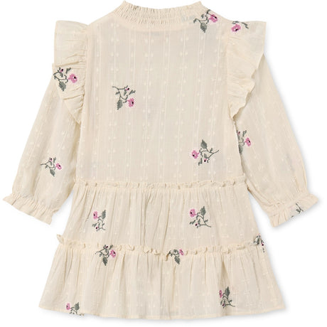 Fliink Sandshell Dobby Ls Rose Embr Klänning