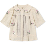 Fliink Sandshell Dobby Ss Rose Embr Blus