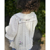 Fliink Sandshell Dobby Ss Rose Embr Blus