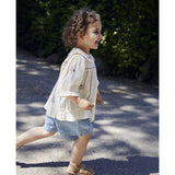 Fliink Sandshell Dobby Ss Rose Embr Blus