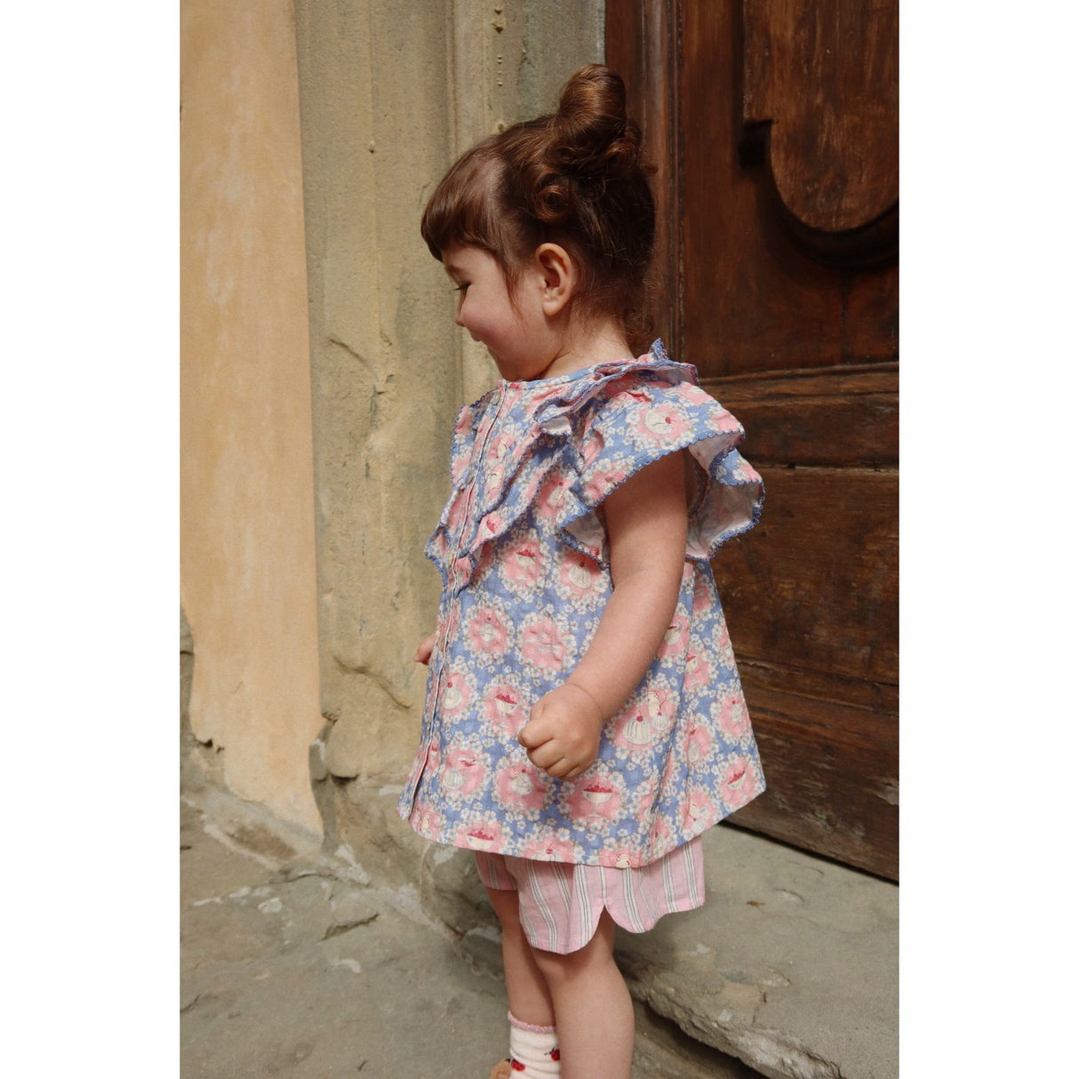 Konges Sløjd Snack Time Kim Frill Ss Skjorta Gots