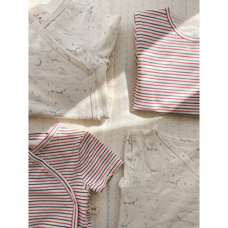 Konges Sløjd Stripe Tricolore Petit Basic Newborn Onesie Gots