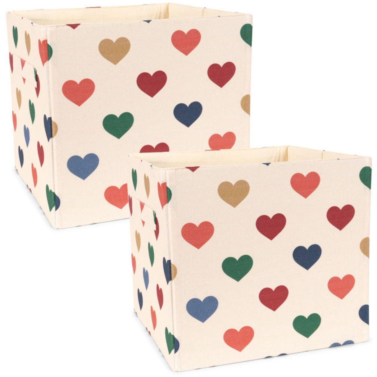 Konges Sløjd Coeur Coloré Tyg Förvaring Baskets 2 Pcs