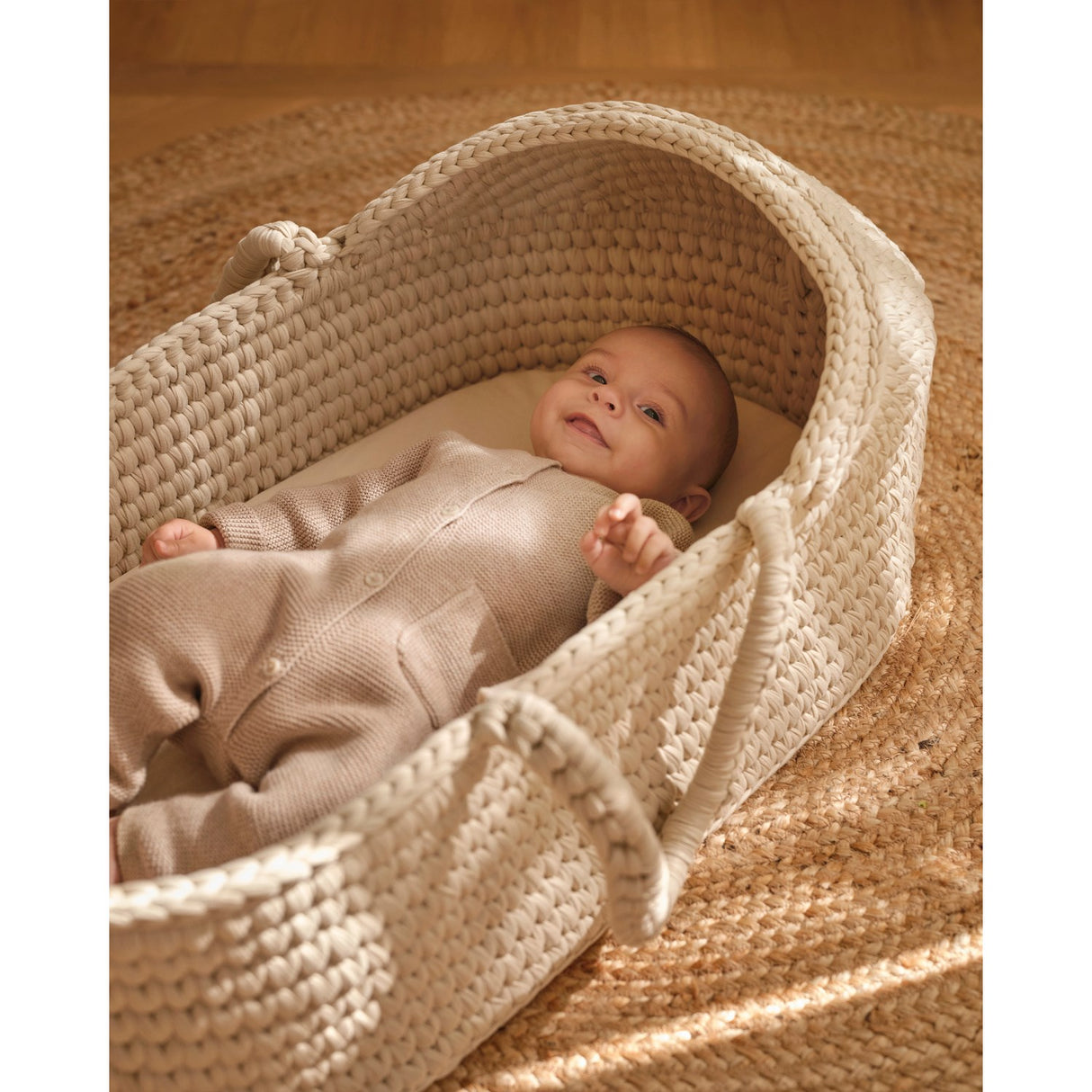 Moonboon Nature Crocheted Moses Korg Och Stand (Bundle)