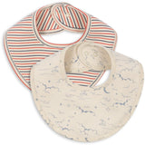 Konges Sløjd Stripe Tricolore Petit/Cielo Marino Basic 2 Pack Haklapp