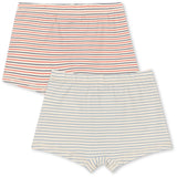 Konges Sløjd Stripe Bluie/Stripe Tricolore Petit Basic 2 Pack Boy Kalsonger Gots