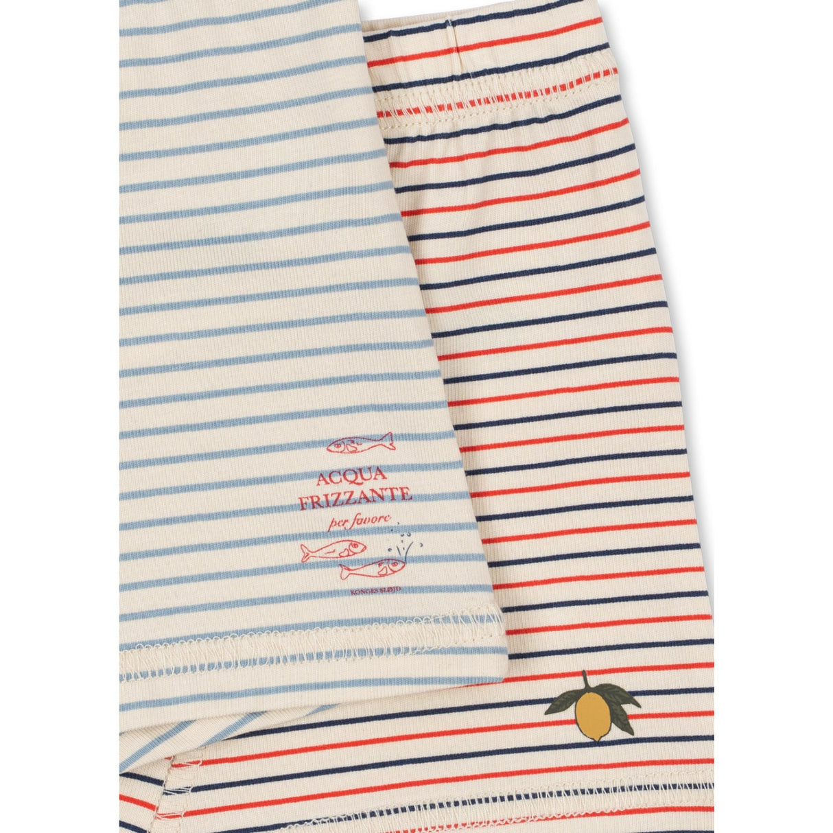 Konges Sløjd Stripe Bluie/Stripe Tricolore Petit Basic 2 Pack Boy Kalsonger Gots