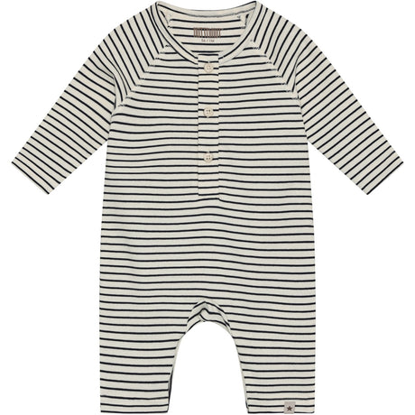 Huttelihut Navy Blazer Romper Ls Yd Stripe