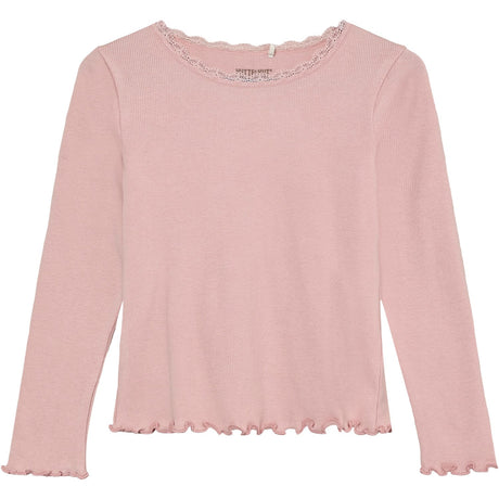 Huttelihut Pale Mauve Blus Rib