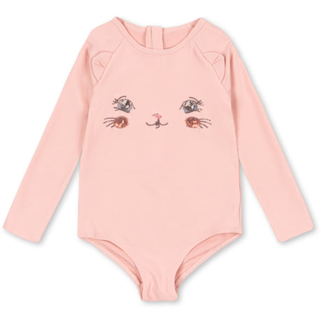 Konges Sløjd Powder Pink Kitty Ls Baddräkt Grs