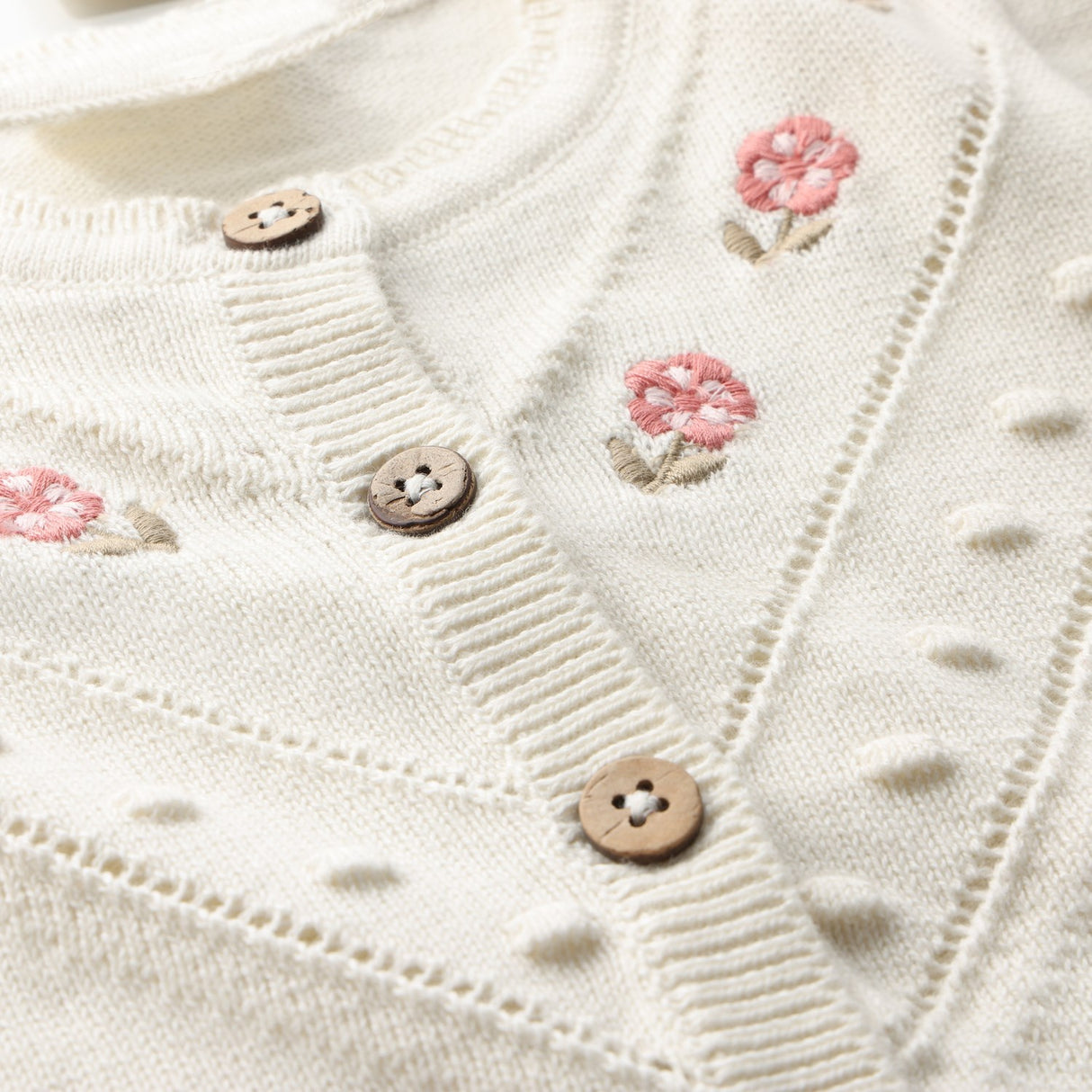 Minymo Vanilla Ice Cardigan Stickad