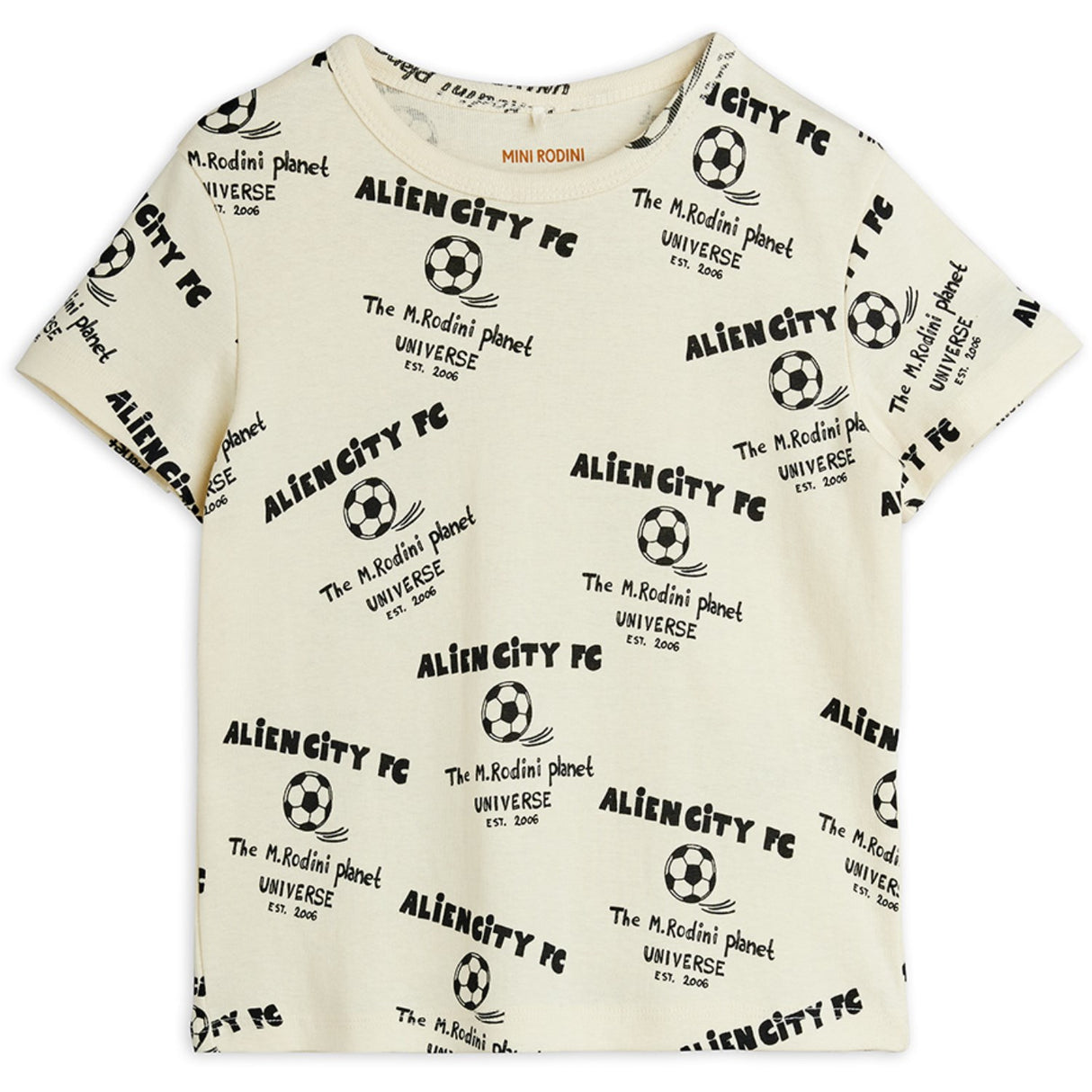 Mini Rodini White Alien City Fc AOP Ss Tee