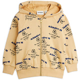 Mini Rodini Beige Alien City Fc AOP Zip Hoodies