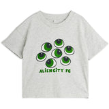 Mini Rodini Grey Melange Eyes Sp Ss Tee