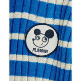 Mini Rodini Blue Ritzratz Patch Rib Stickad Stripe Ss Klänning