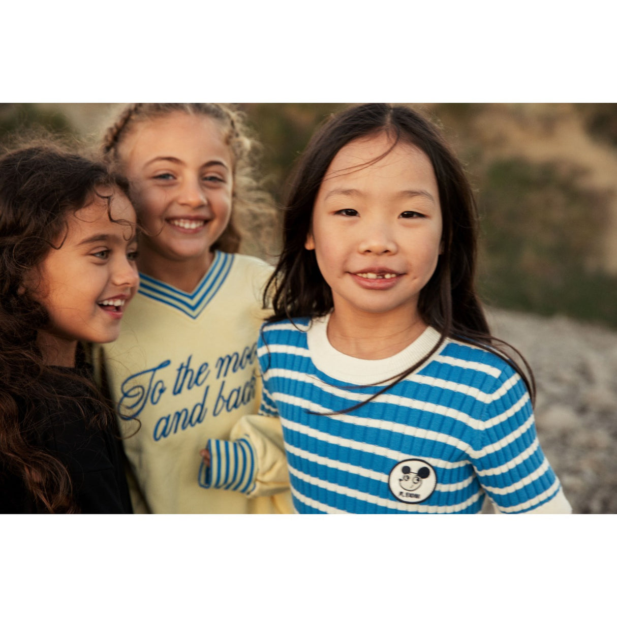 Mini Rodini Blue Ritzratz Patch Rib Stickad Stripe Ss Klänning