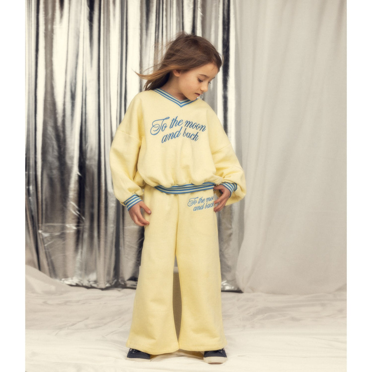 Mini Rodini Yellow To The Moon Emb Sweatshirt