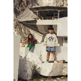 Mini Rodini Grey Melange Eyes Emb Sweatshirt