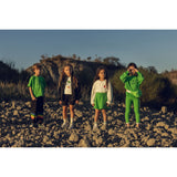 Mini Rodini Green Plain Piping Sweatshorts