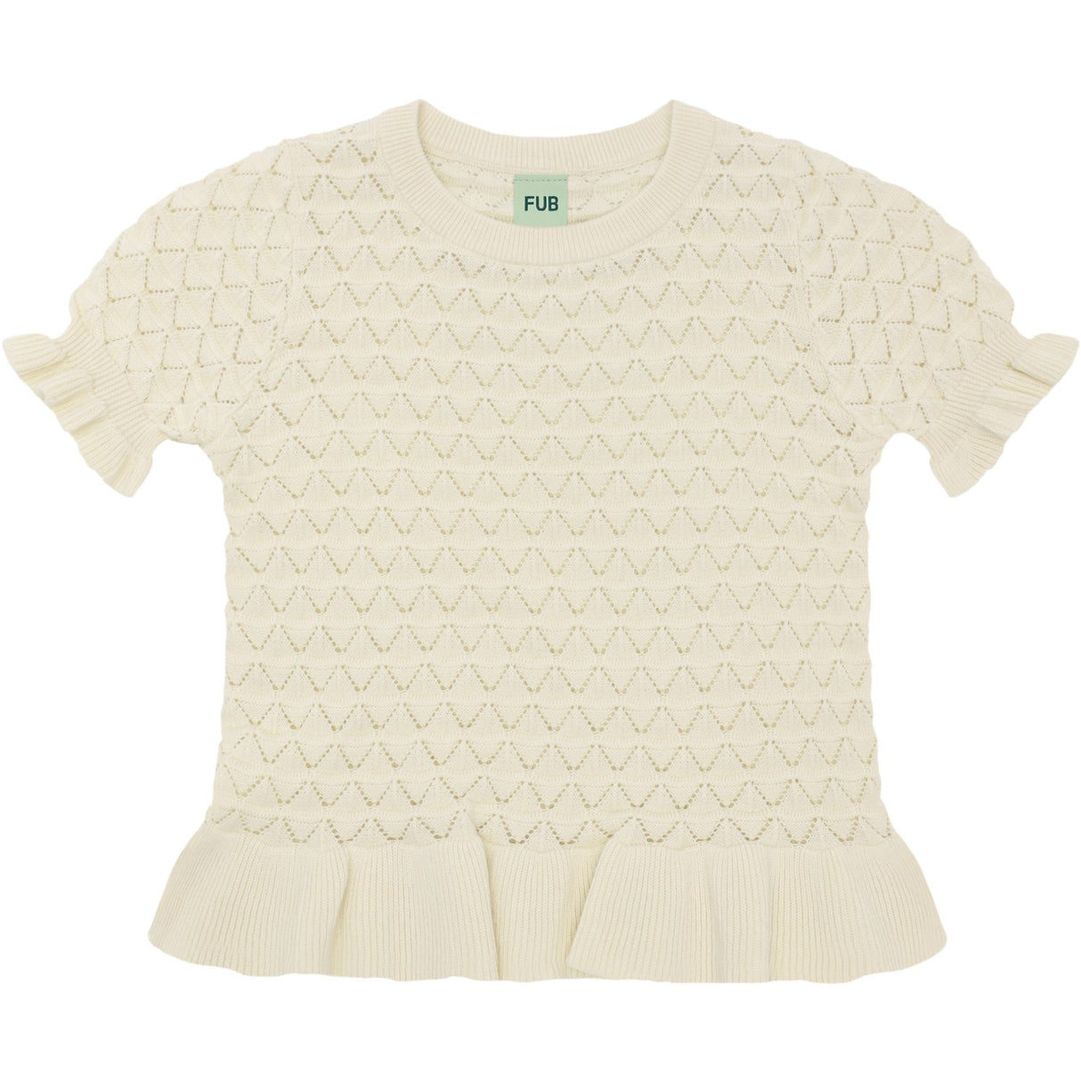 FUB Ecru Pointelle Tee