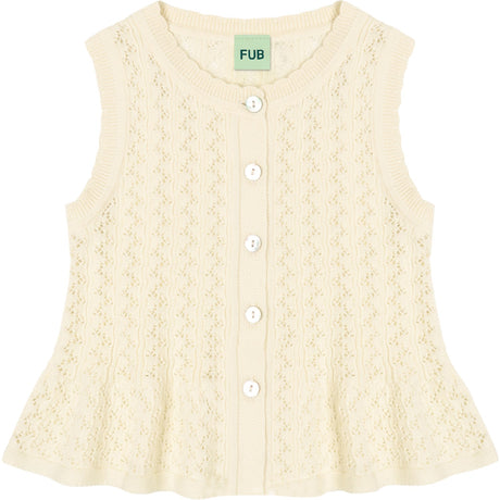 FUB Ecru Pointelle Topp