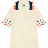 FUB Ecru Pointelle Pikétröja