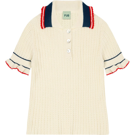 FUB Ecru Pointelle Pikétröja