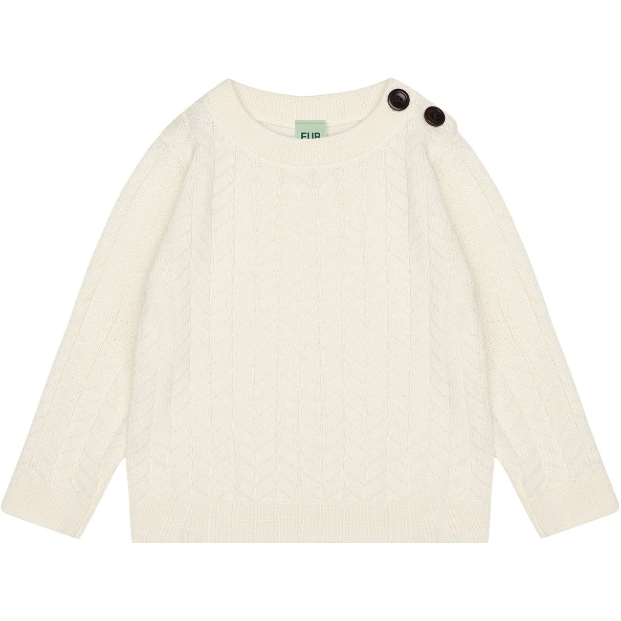 FUB Ecru Baby Zigzag Crew