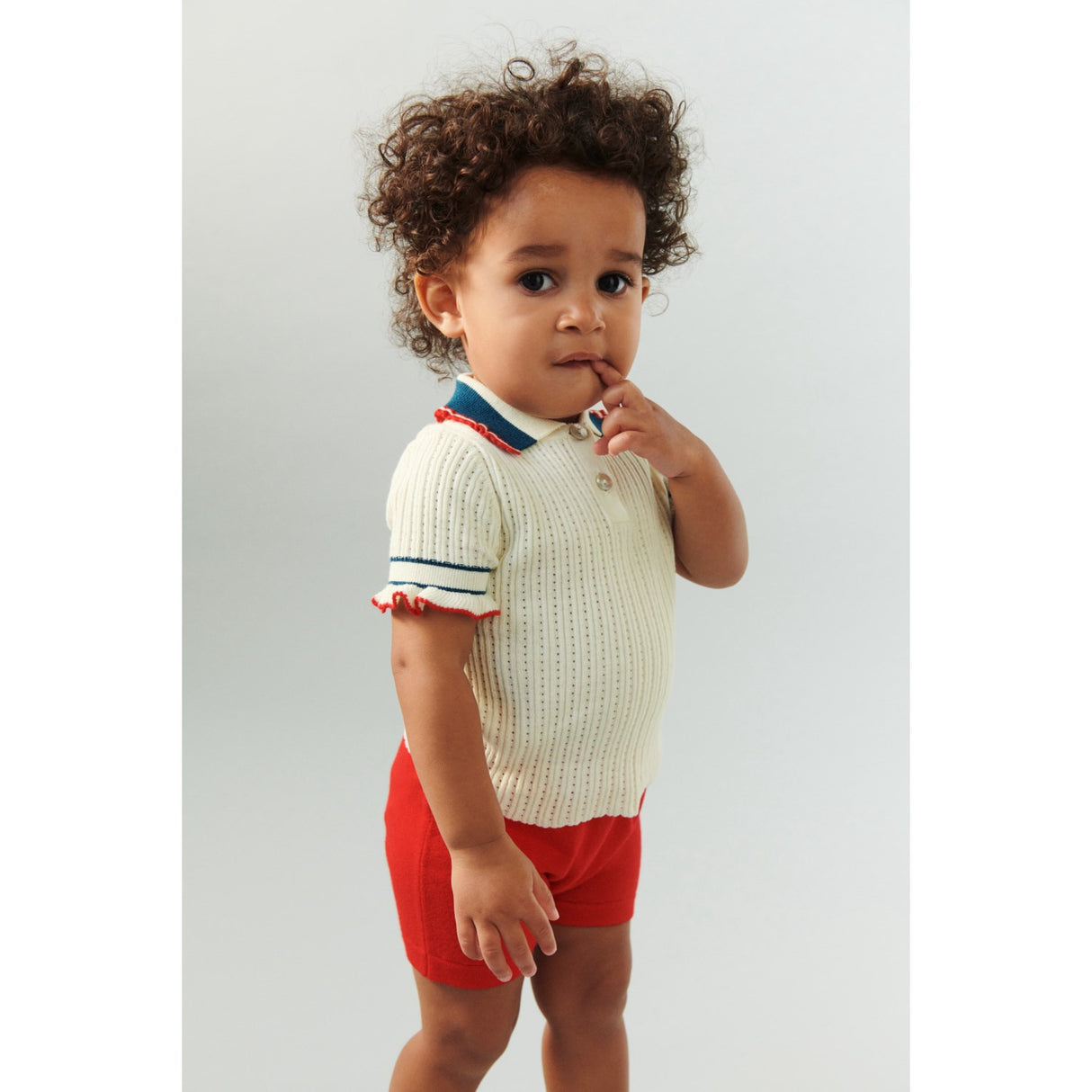 FUB Ecru Pointelle Pikétröja