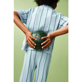 FUB Pale Blue/Pine Striped Byxor