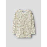 Name It Snow White Flowers + Leafs Nmfwang Ull Needle Ls Topp Noos