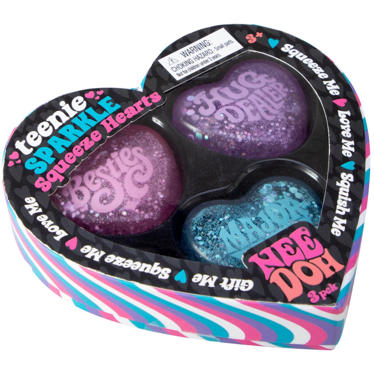 NeeDoh Teenie Sparkle Hearts