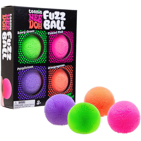 NeeDoh Teenie Fuzz Boll 4 -Pack CDU