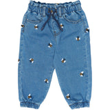Petit Piao Light Blue Denim Emb Ppjubii Denim Byxor