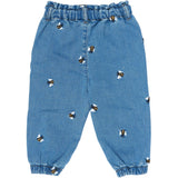 Petit Piao Light Blue Denim Emb Ppjubii Denim Byxor