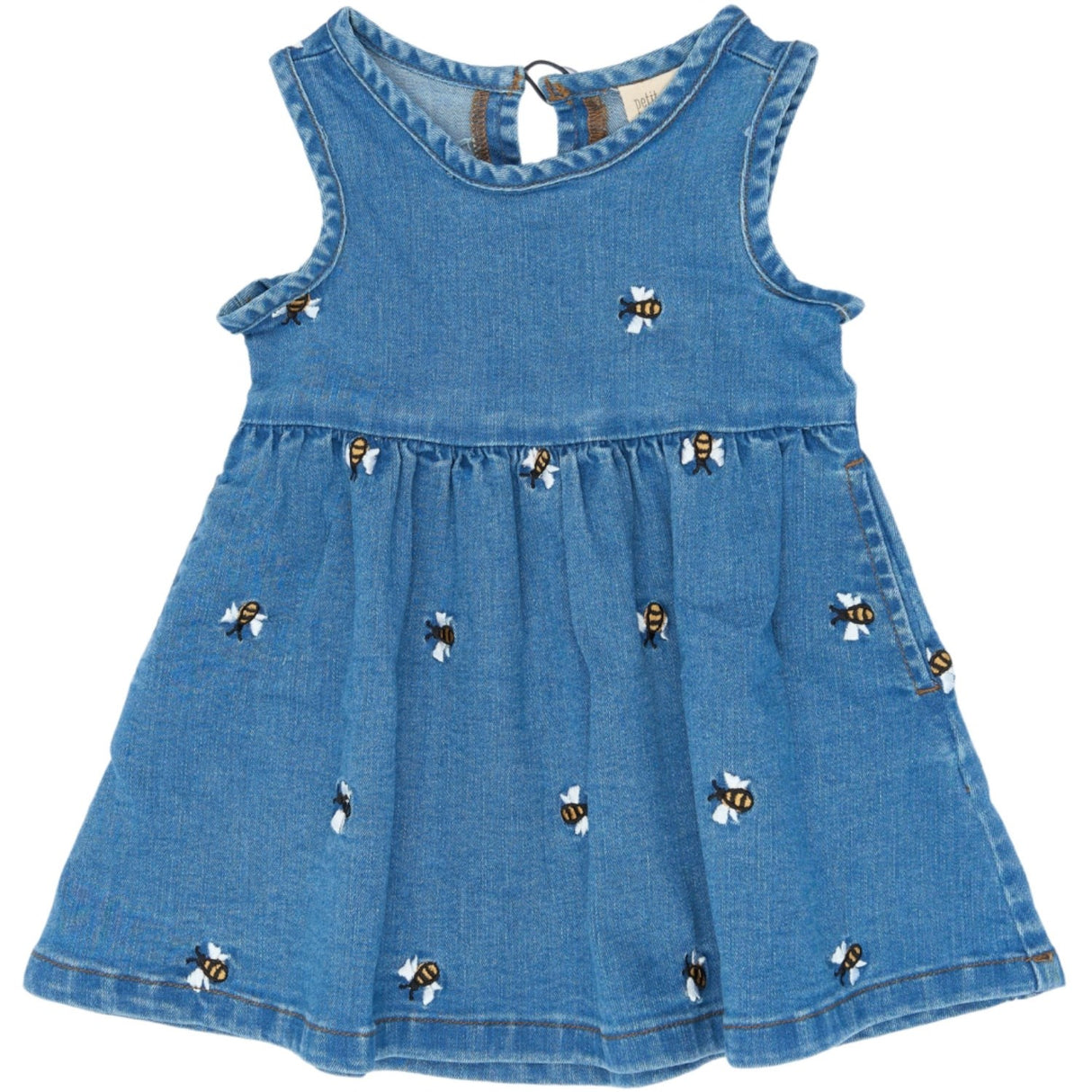 Petit Piao Light Blue Denim Emb Ppjubii S_L Denim Klänning