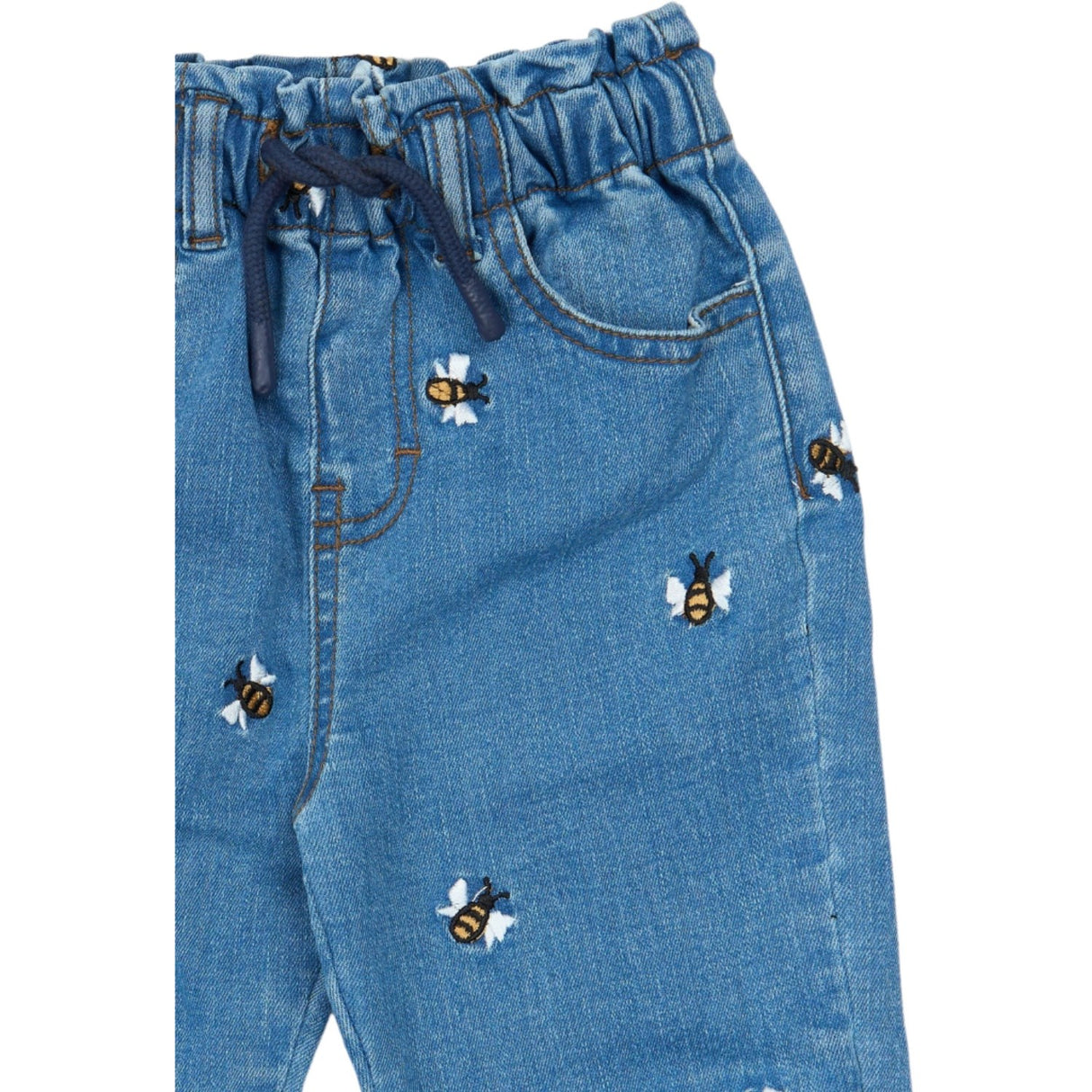Petit Piao Light Blue Denim Emb Ppjubii Denim Byxor