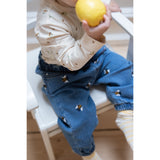 Petit Piao Light Blue Denim Emb Ppjubii Denim Byxor