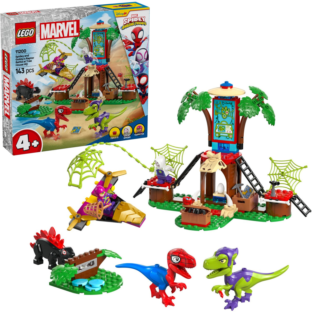 LEGO® Spidey - Spidey Och Gobbys Raptorkamp Ved Hovedkvarteret 11200