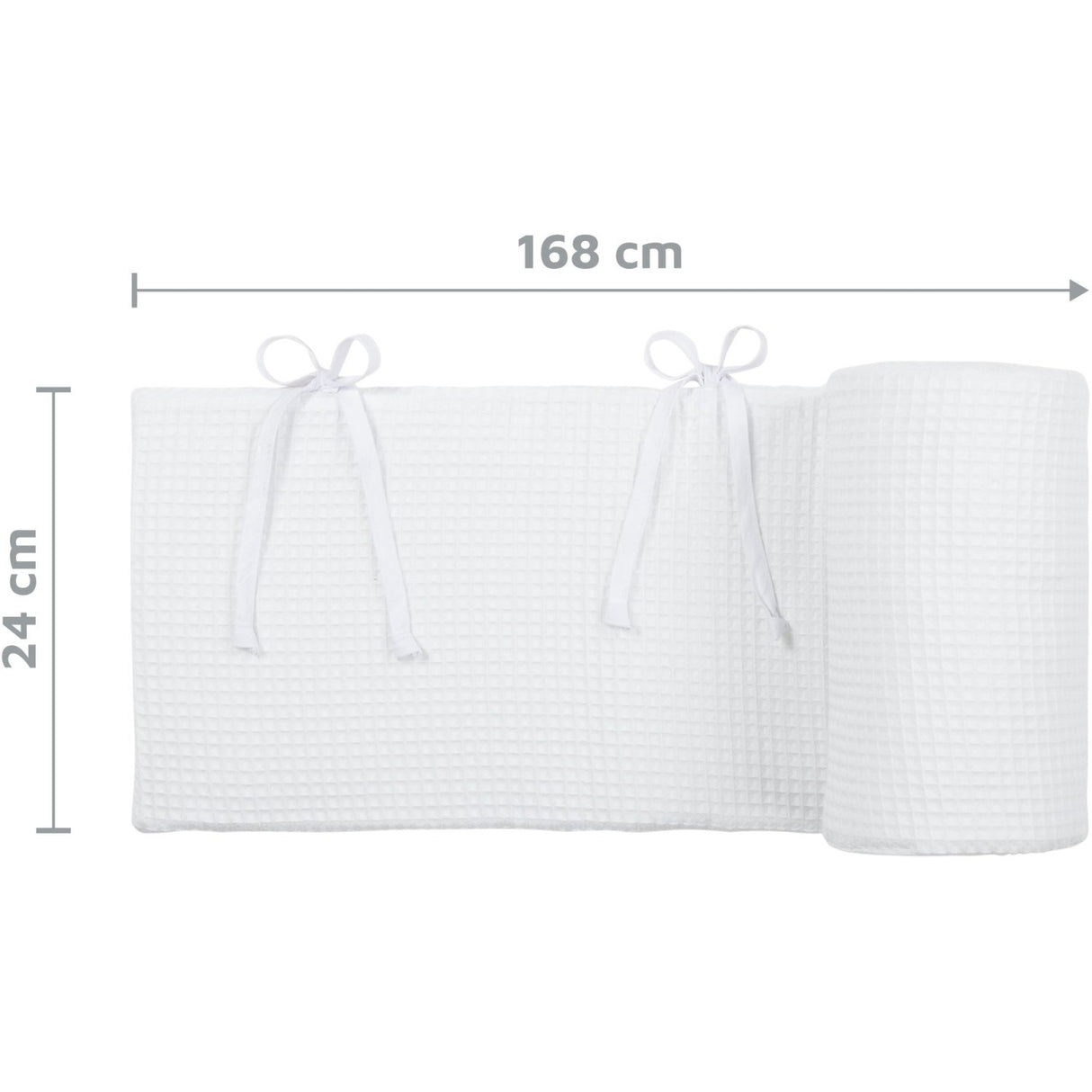 babybay® White Säng Bumper Waffle Piqué Honeycomb