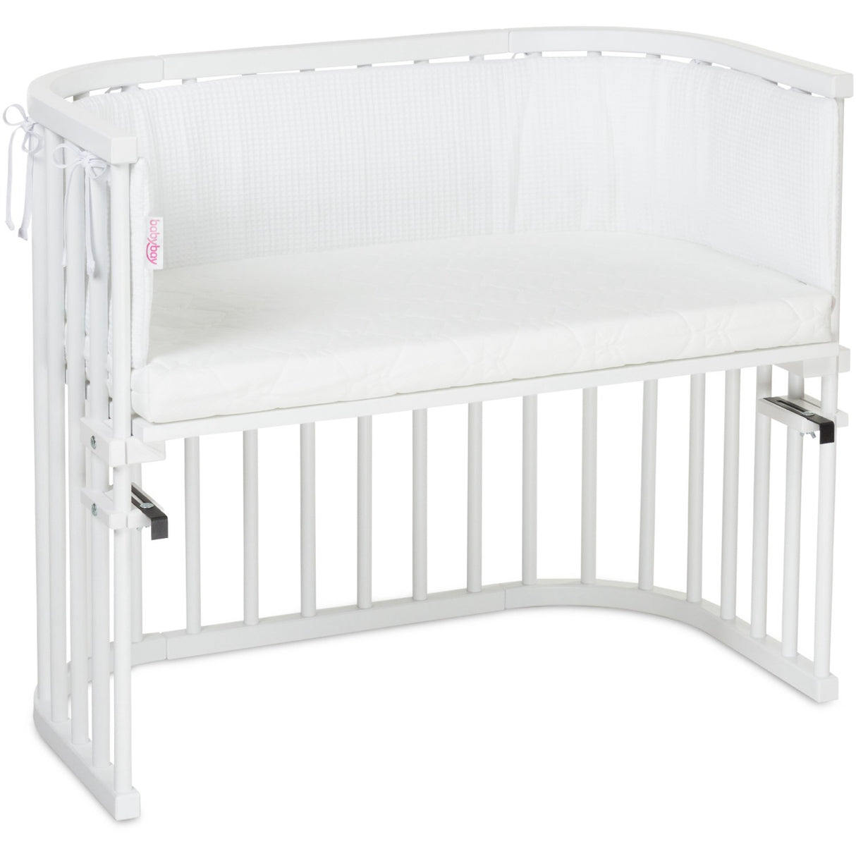 babybay® White Säng Bumper Waffle Piqué Honeycomb