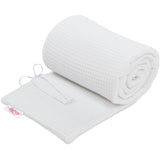 babybay® White Säng Bumper Waffle Piqué Honeycomb